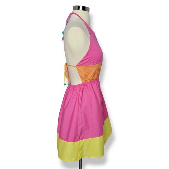 Love Is For Eternity L.I.F.E. Colorblock Halter Dress Size Large NWT - Picture 12 of 13